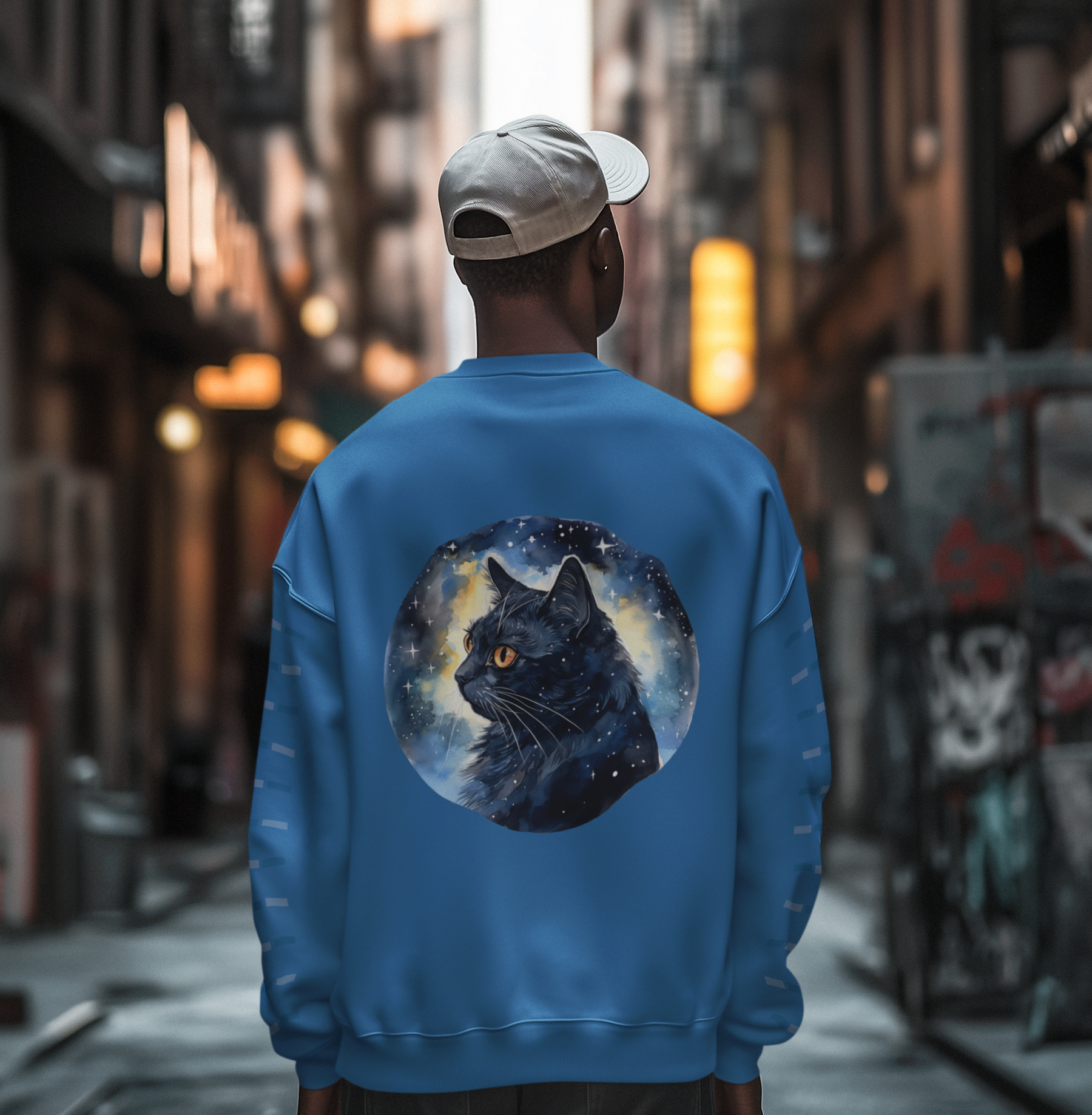 🌙🐈 The Noble Cat of the Night Design DTF Transfer FT230