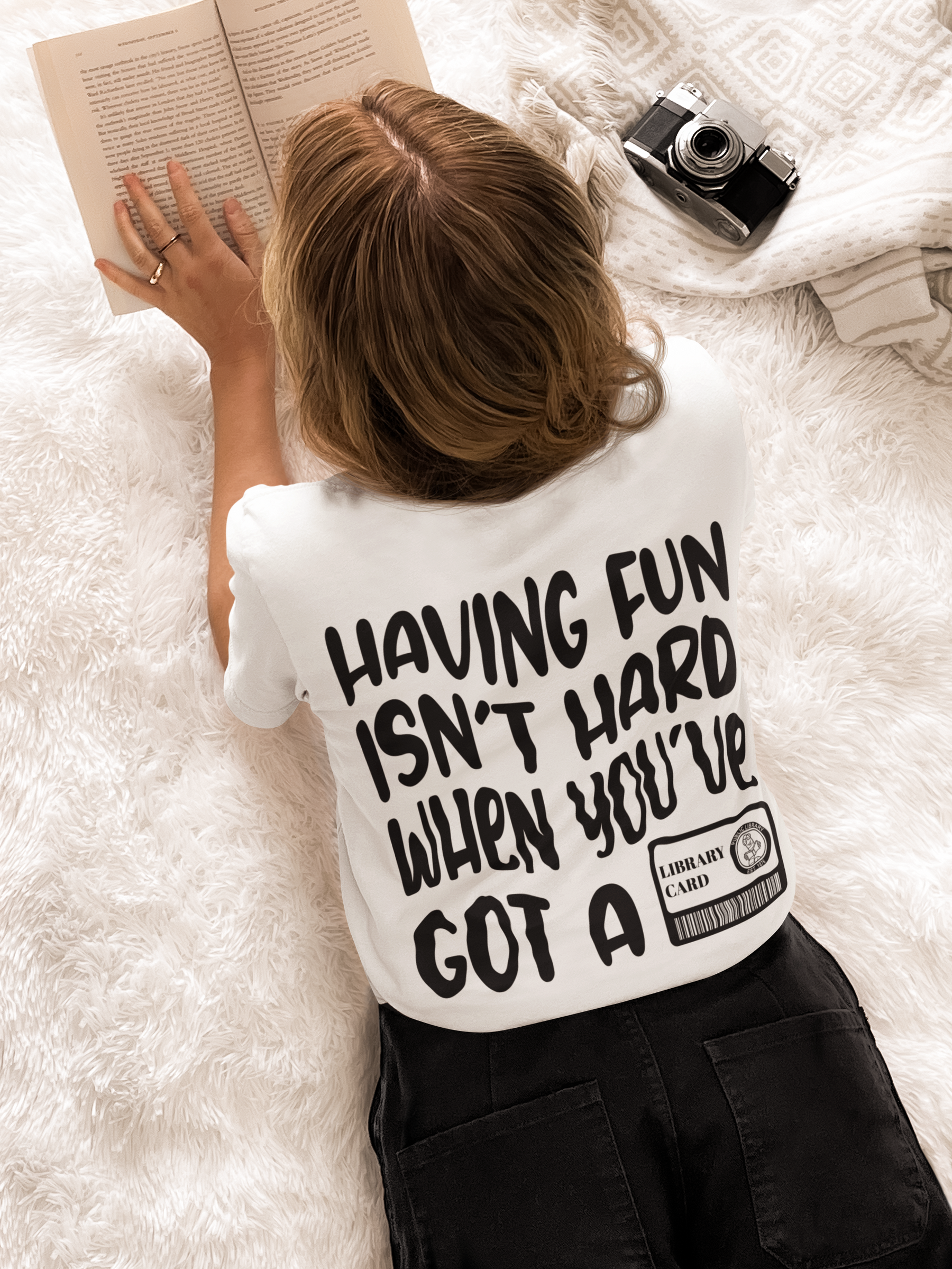 📚 Having Fun Isn’t Hard When You’ve Got a Library Card Design DTF Transfer FT331