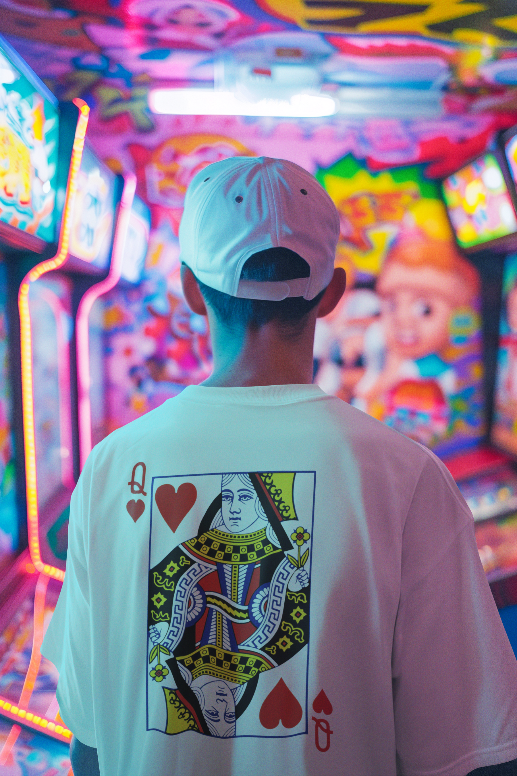 👑 Queen of Hearts Classic Color Card Design DTF Transfer FT415