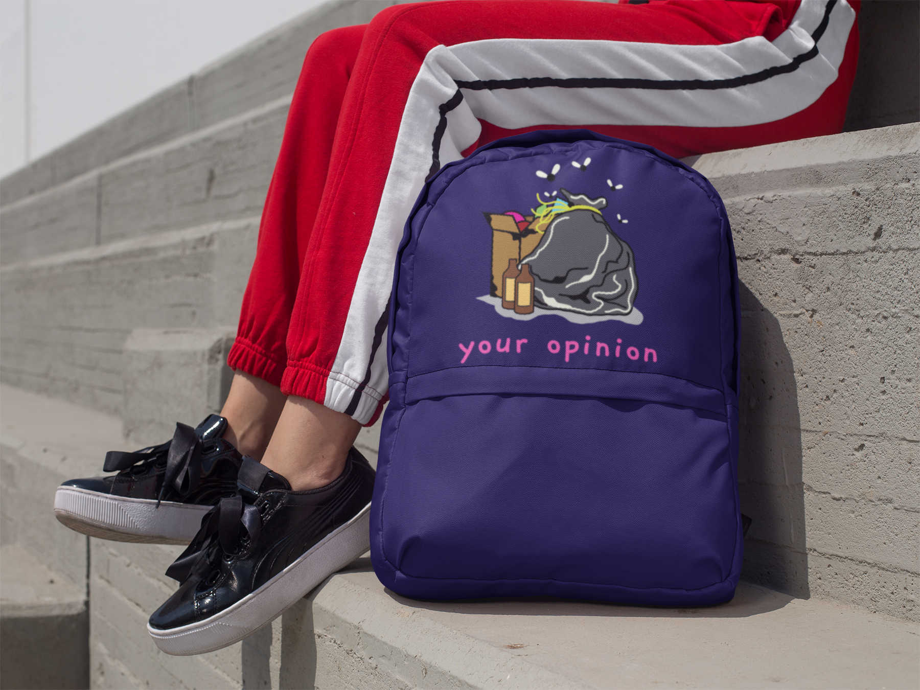 🗑️😌 Your Opinion | Zero-Care Humor DTF Transfer FT855