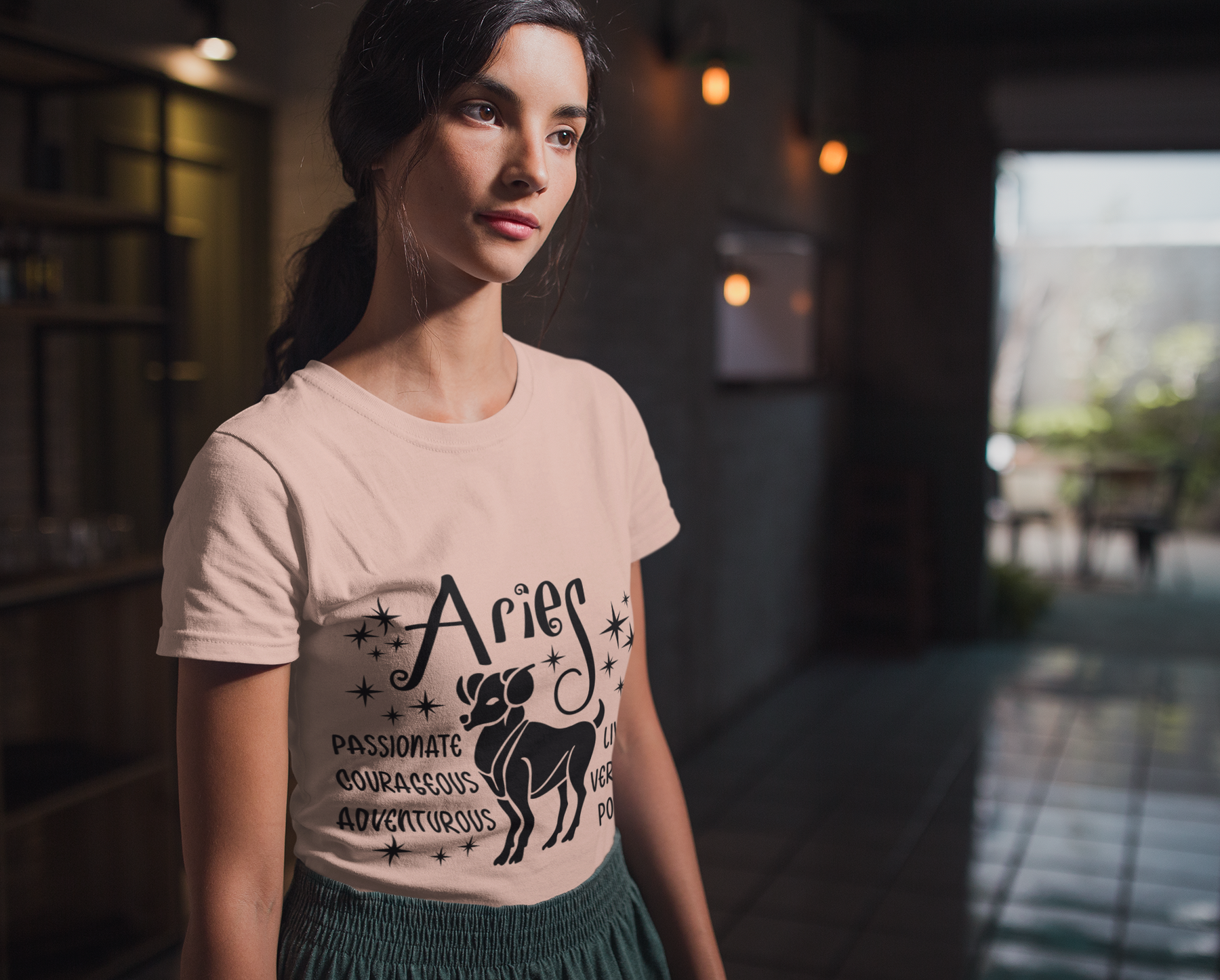 ♈ Aries – Dark Zodiac | Black DTF Transfer FT829