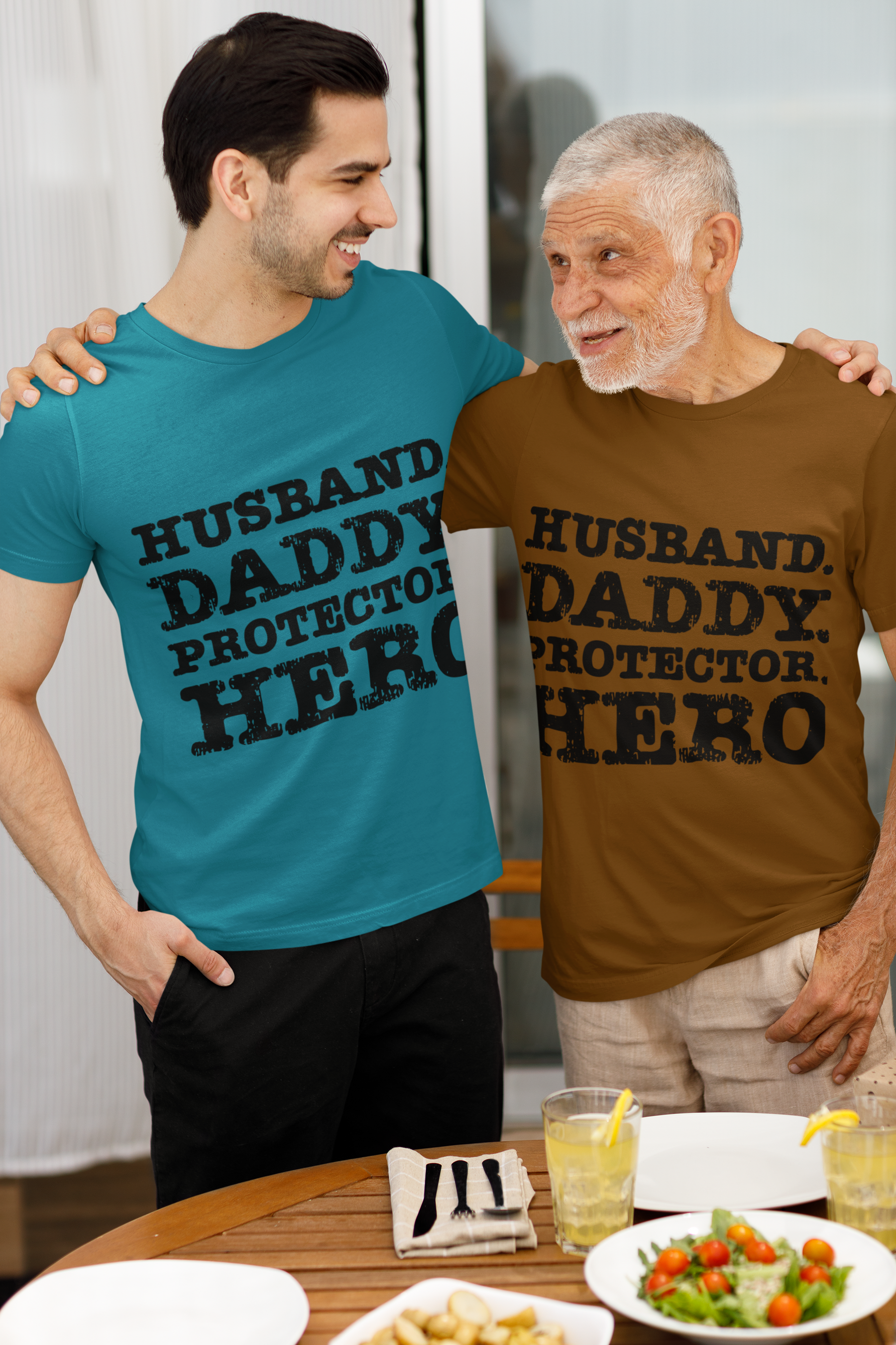 🖤 Husband Daddy Protector Hero Bold Black Font Design DTF Transfer FT367