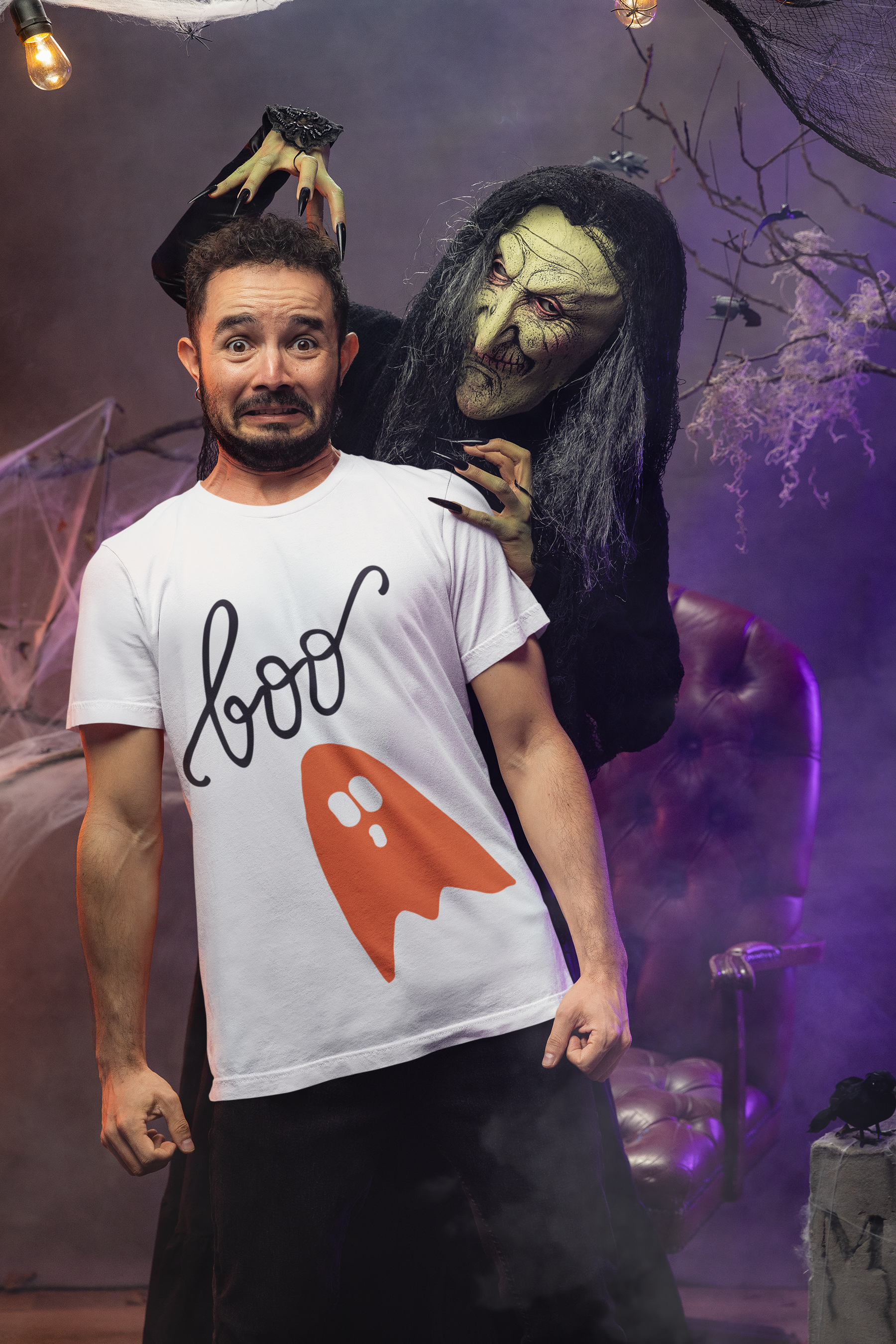 👻🧡 Boo – Minimal Ghost DTF Transfer FT632