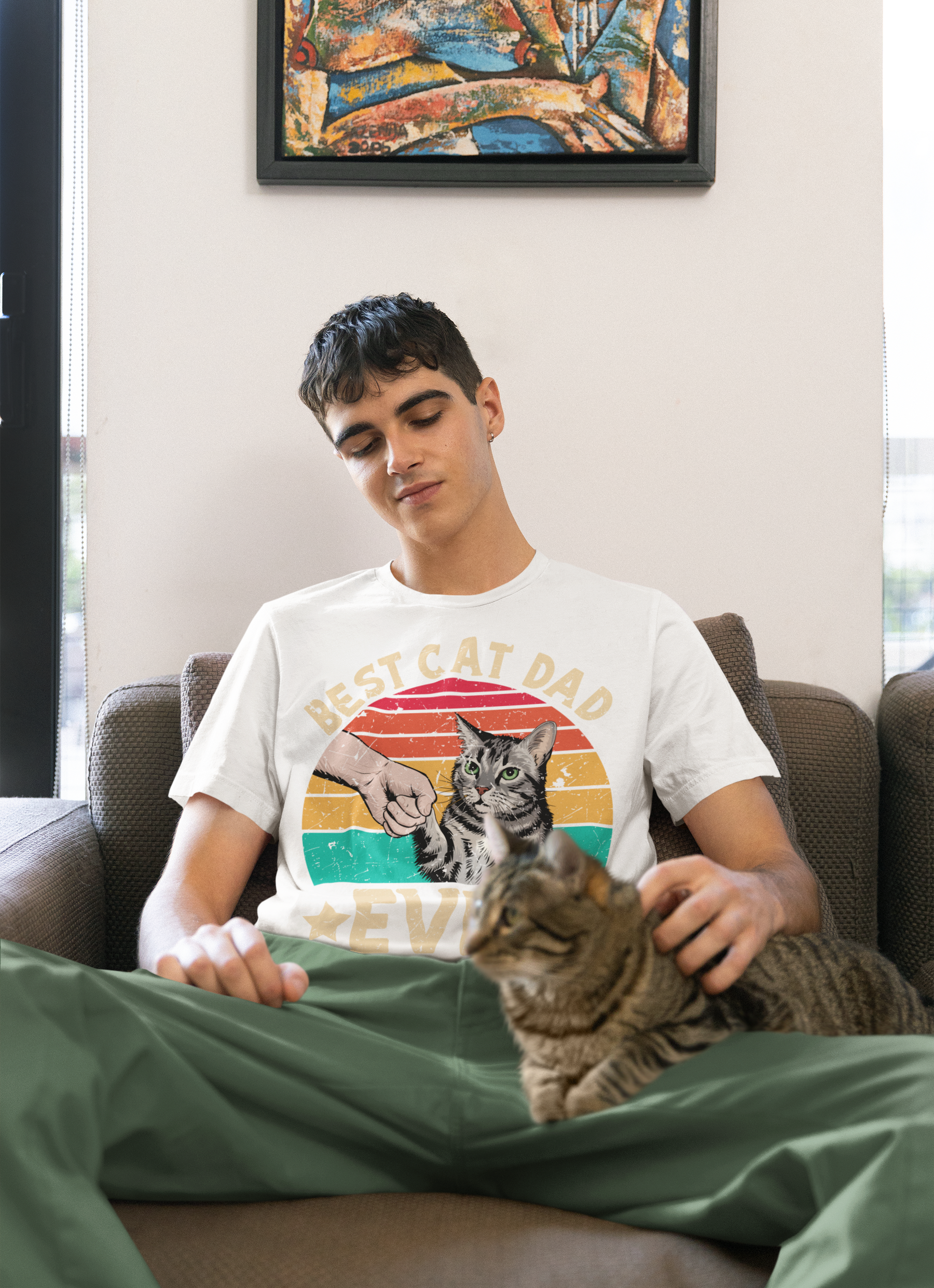 🐾 Best Cat Dad DTF Transfer  FT165