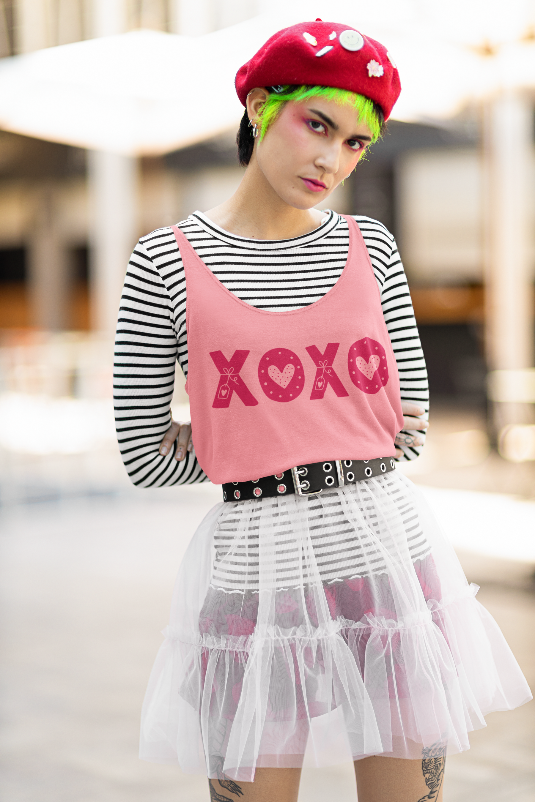 💋 XOXO Valentine Pink Heart Cookie Design DTF Transfer FT387