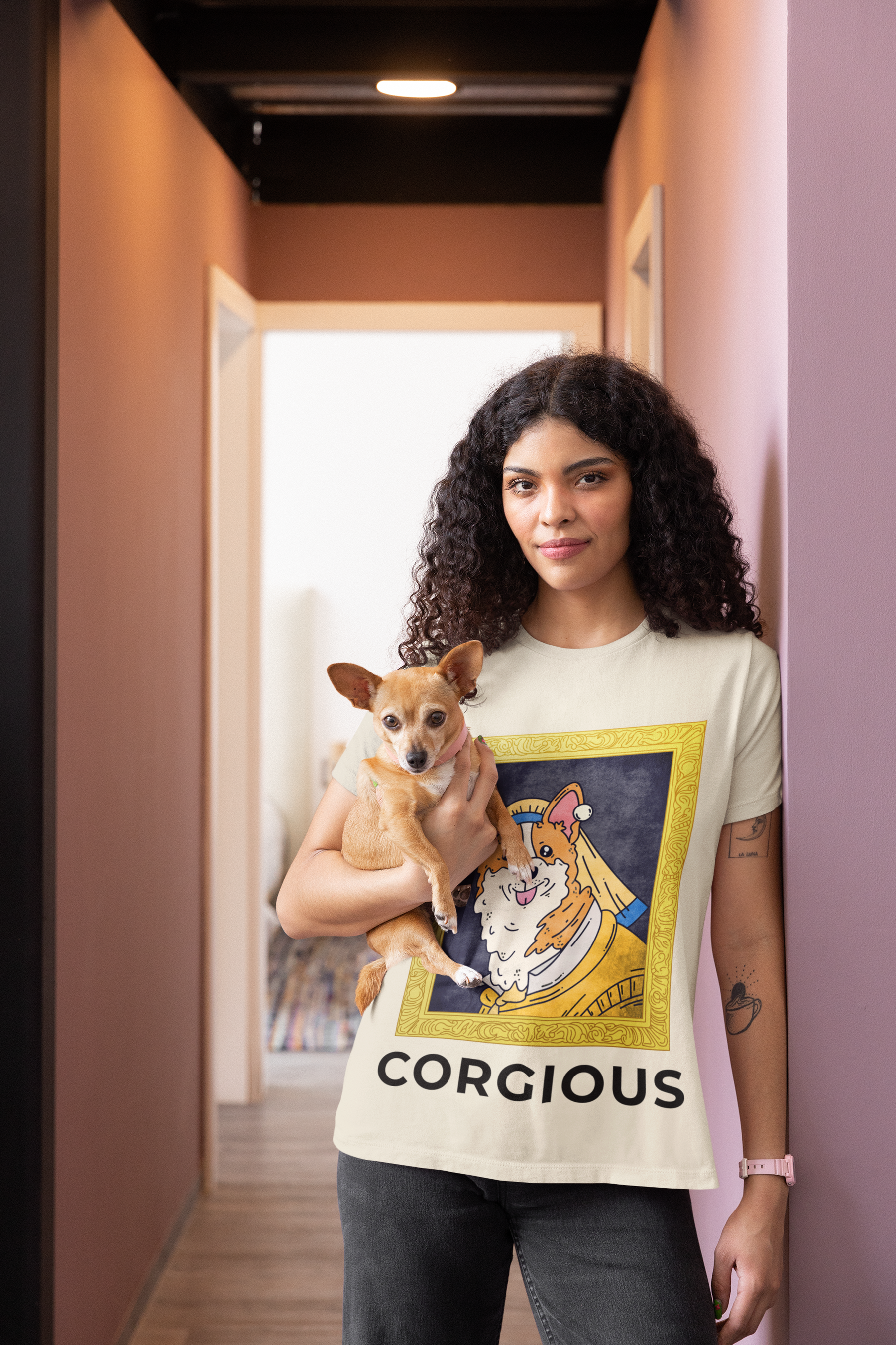 🐶 “CORGIOUS” Corgi Art Portrait Design DTF Transfer FT422