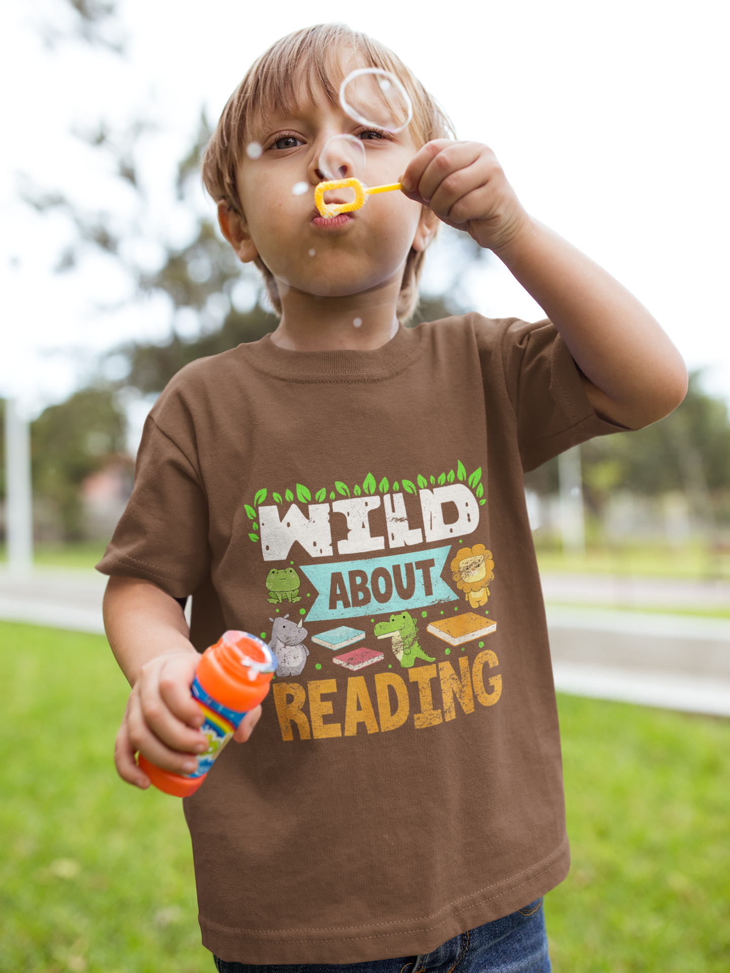 🌿📚 Wild About Reading | Fun Literacy DTF Transfer FT750