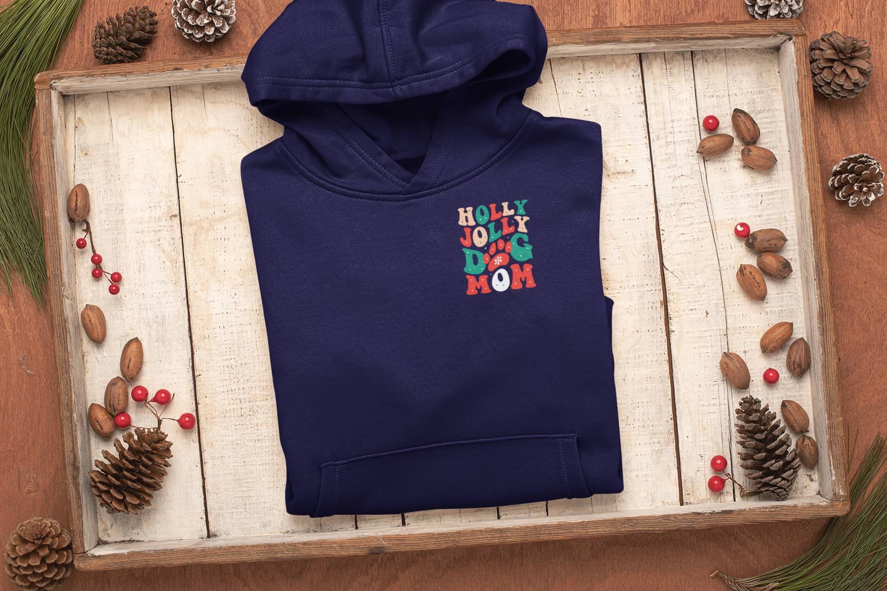 🎅 Holly Jolly Dog Mom DTF Transfer  FT177