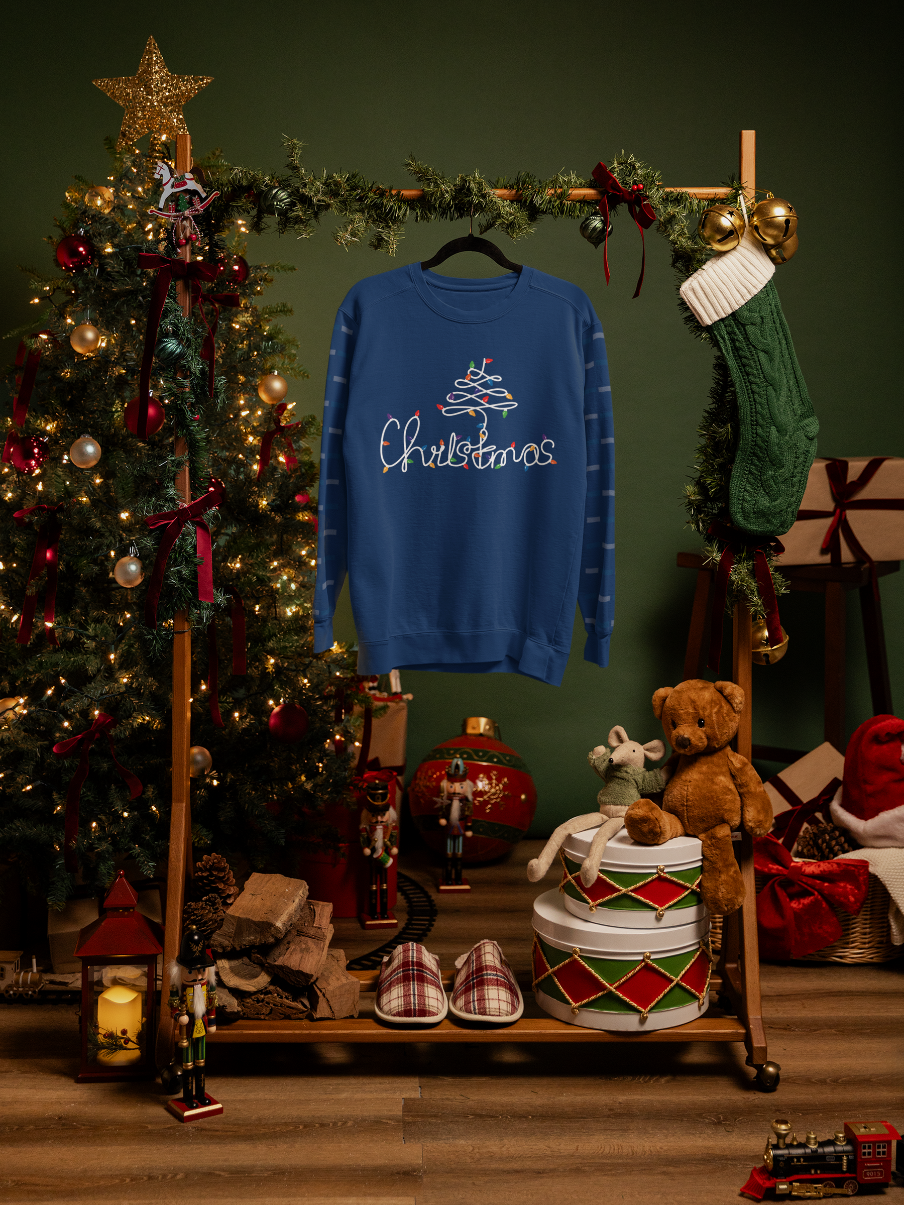 Christmas Lights Script Tree DTF Transfer FT434