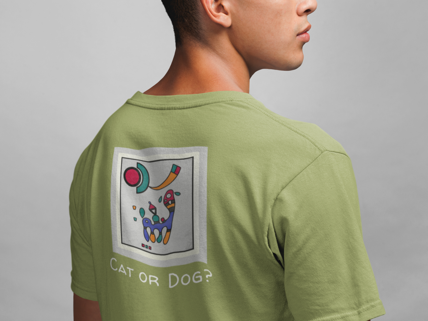 🐾 Cat or Dog? – Abstract Design DTF Transfer FT423