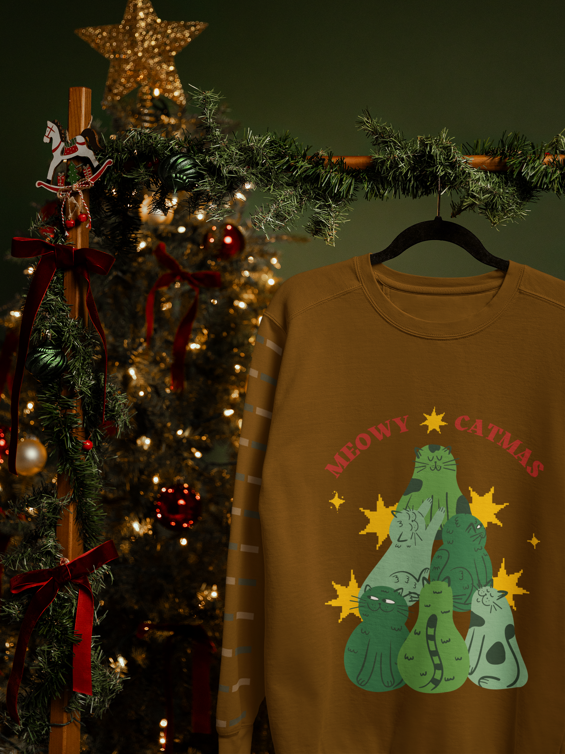 🎄 Meowy Catmas DTF Transfer FT436