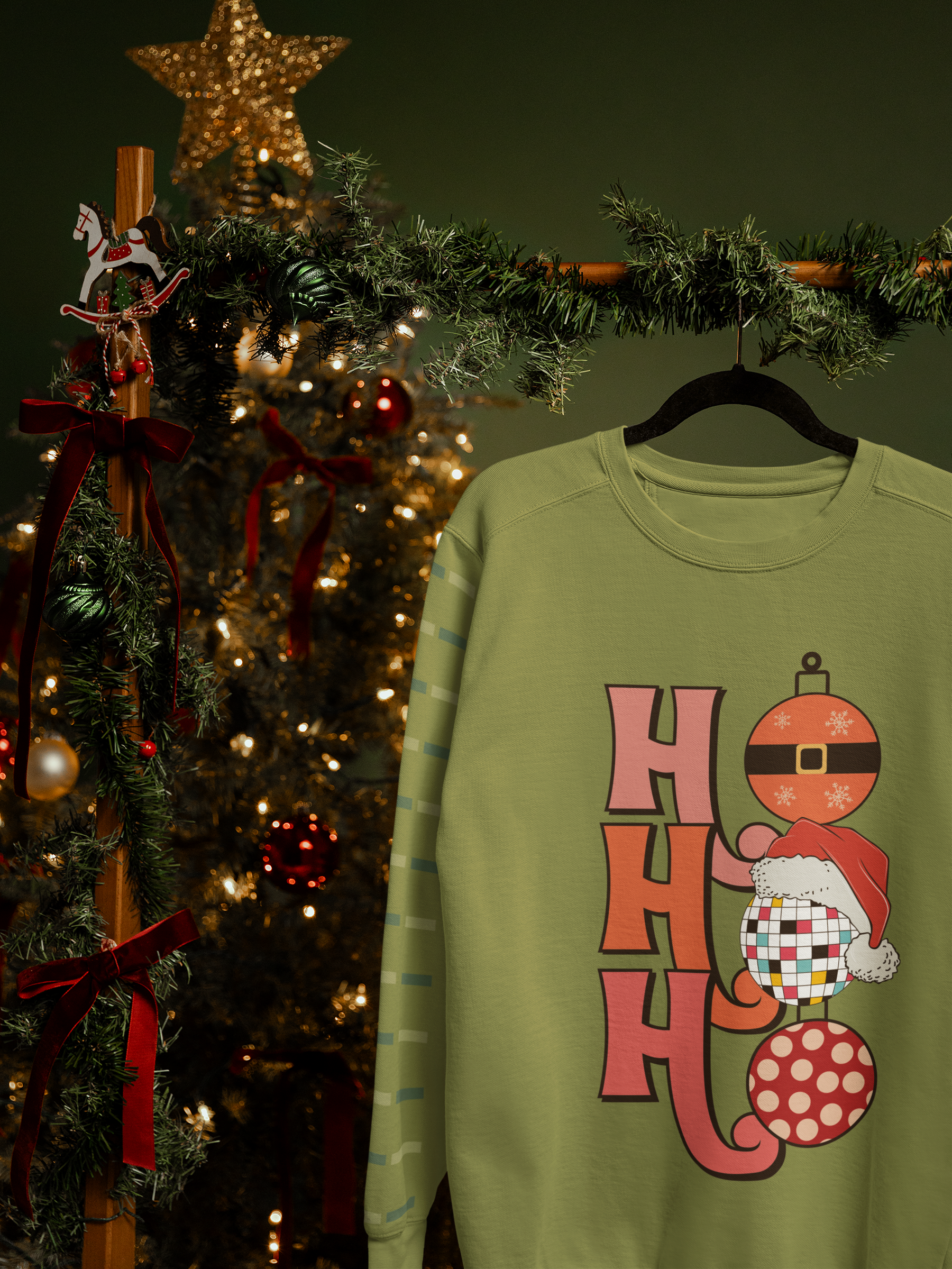 🎄 Retro Pastel Ho Ho Ho DTF Transfer (Vertical) DTF Transfer FT452