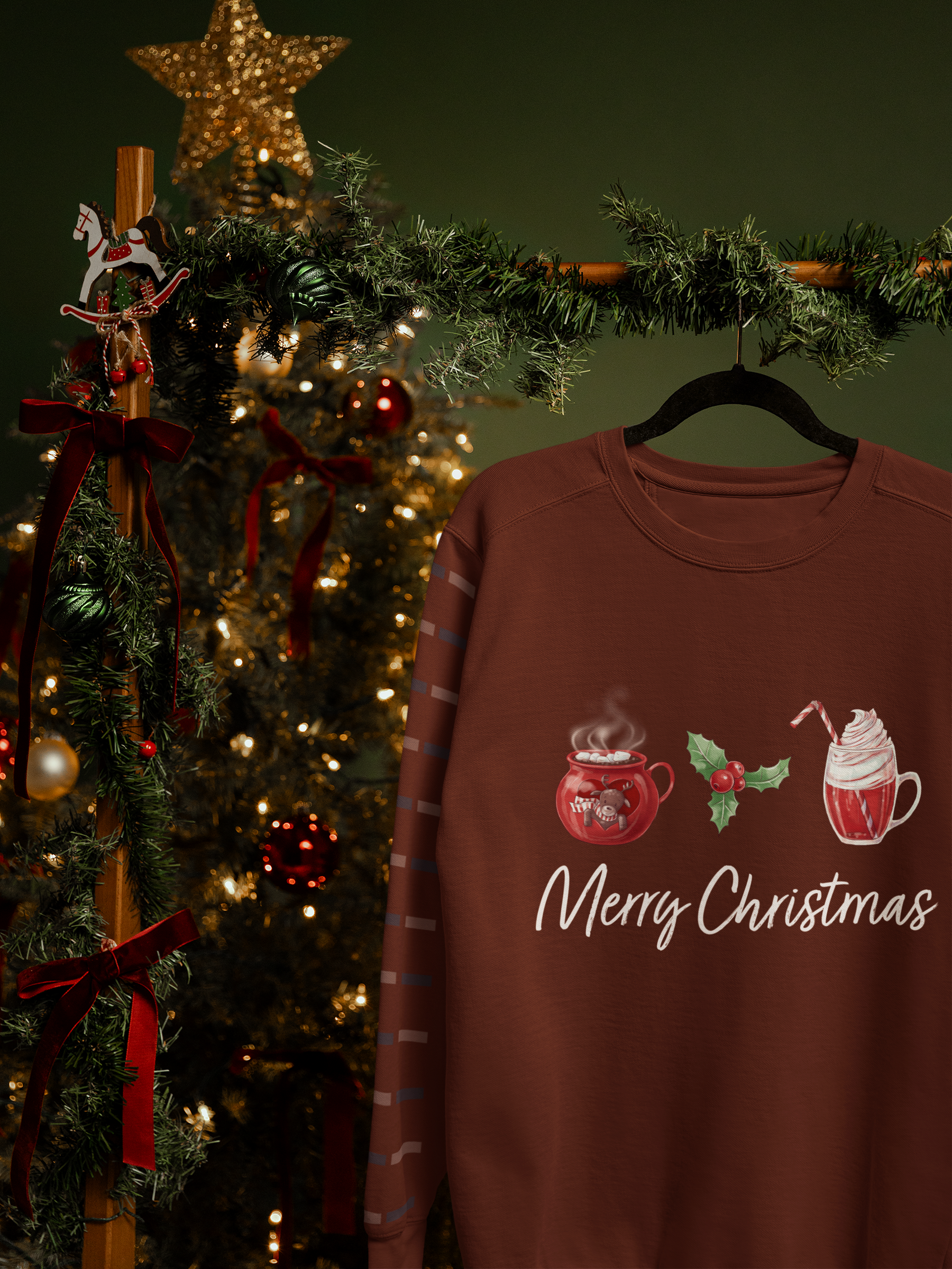 🎄 Merry Christmas Holiday Drinks DTF Transfer FT445