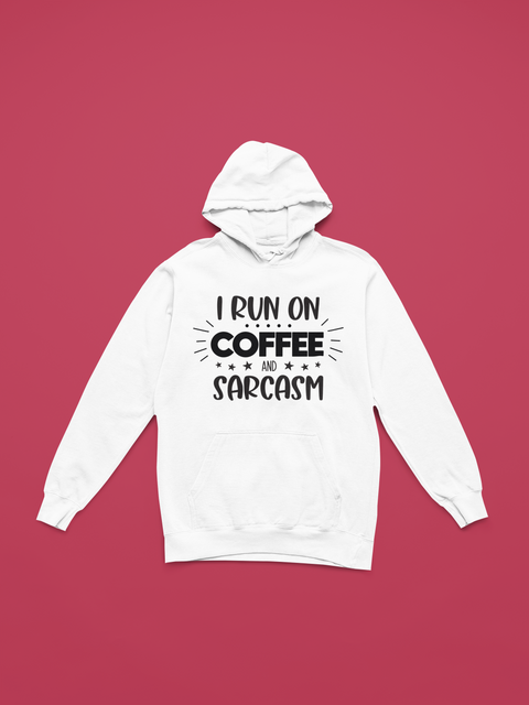 🖤☕ I Run on Coffee and Sarcasm – Minimal Dark Statement | DTF Transfer FT946