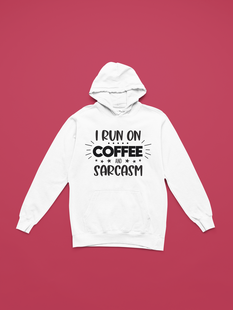 🖤☕ I Run on Coffee and Sarcasm – Minimal Dark Statement | DTF Transfer FT946