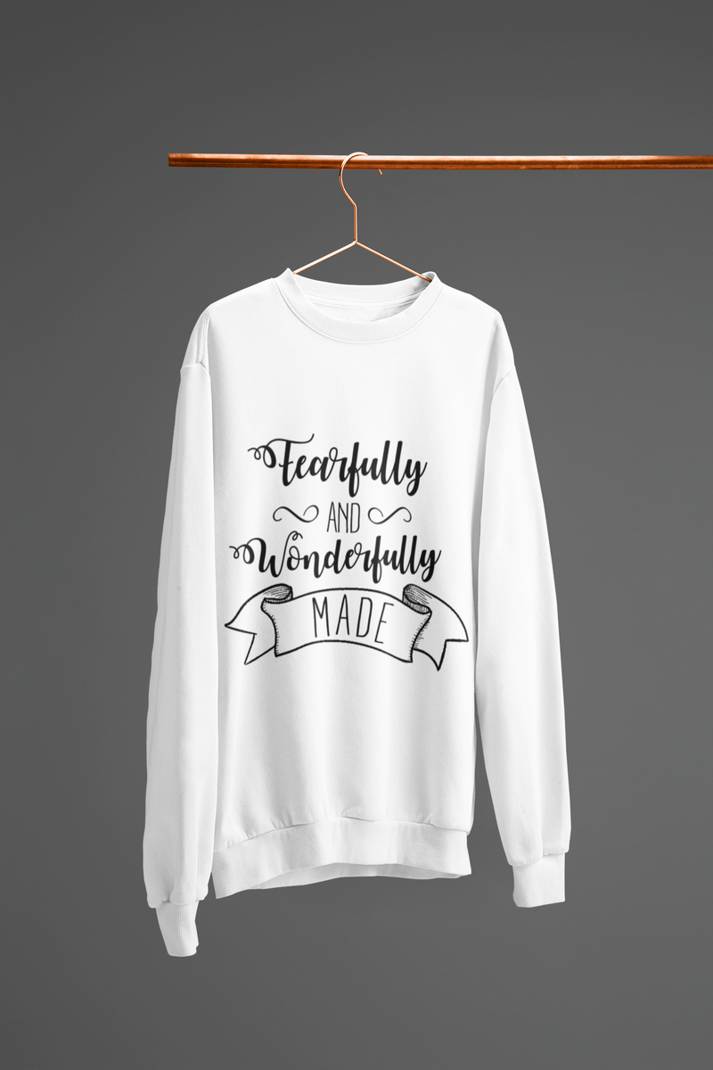 🖤✨ FEARFULLY AND WONDERFULLY MADE – Black Faith DTF Transfer FT918