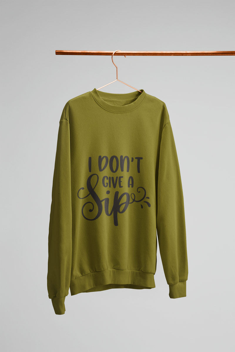✨🖤 I Don’t Give a Sip – Minimal Attitude Quote | DTF Transfer FT948
