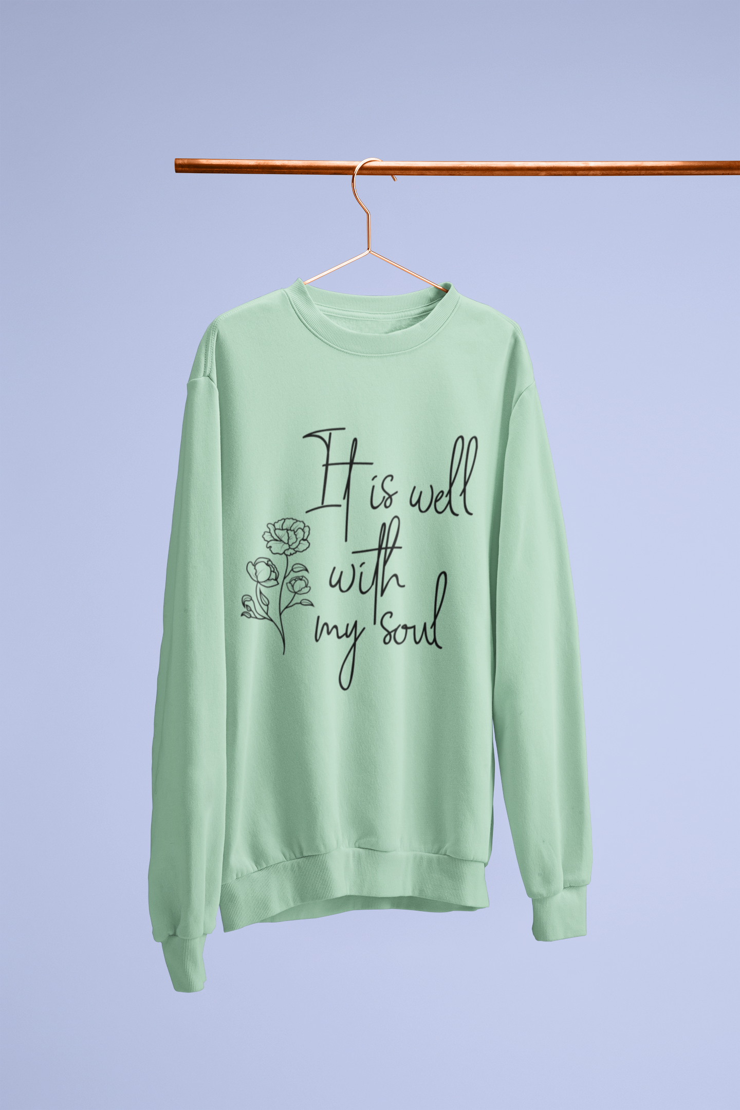 🌸✨ It Is Well With My Soul – Floral Serenity DTF Transfer FT913