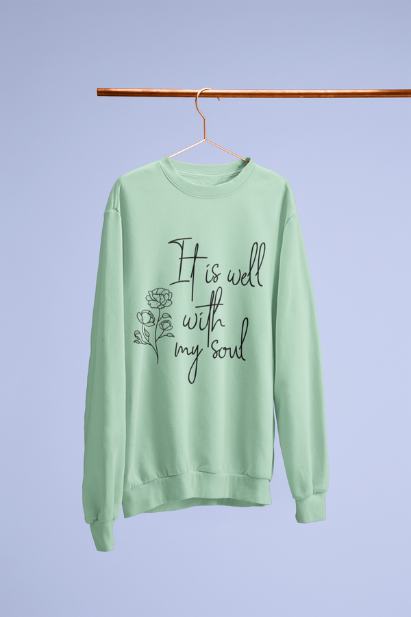 🌸✨ It Is Well With My Soul – Floral Serenity DTF Transfer FT913