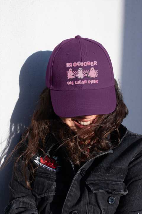 🎀🌸 In October We Wear Pink Ghosts Design DTF Transfer FT299