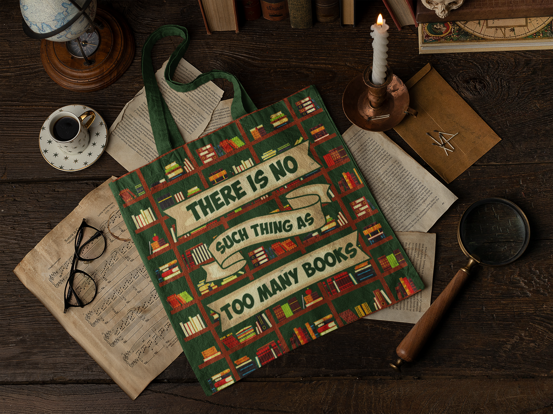 📚✨ There Is No Such Thing As Too Many Books | Book Lover DTF Transfer FT742