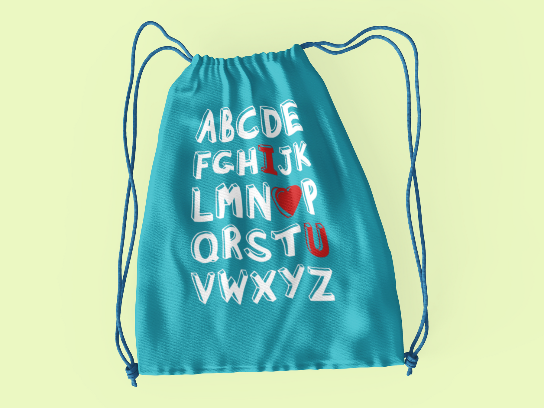 🔤 I ❤️ U Alphabet Hidden Love Message Design DTF Transfer FT411