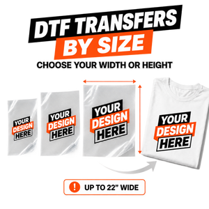 Transferts DTF par taille - Téléchargez votre motif