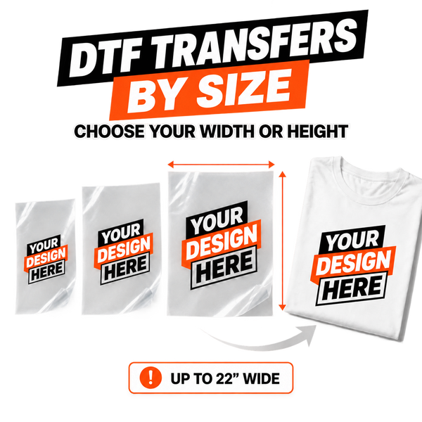 Transferts DTF par taille - Téléchargez votre motif