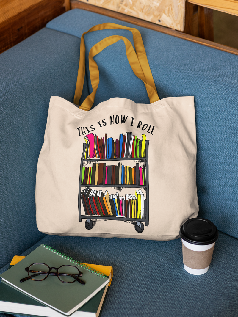 📚🛒 This Is How I Roll | Book Cart Black Font DTF Transfer FT754