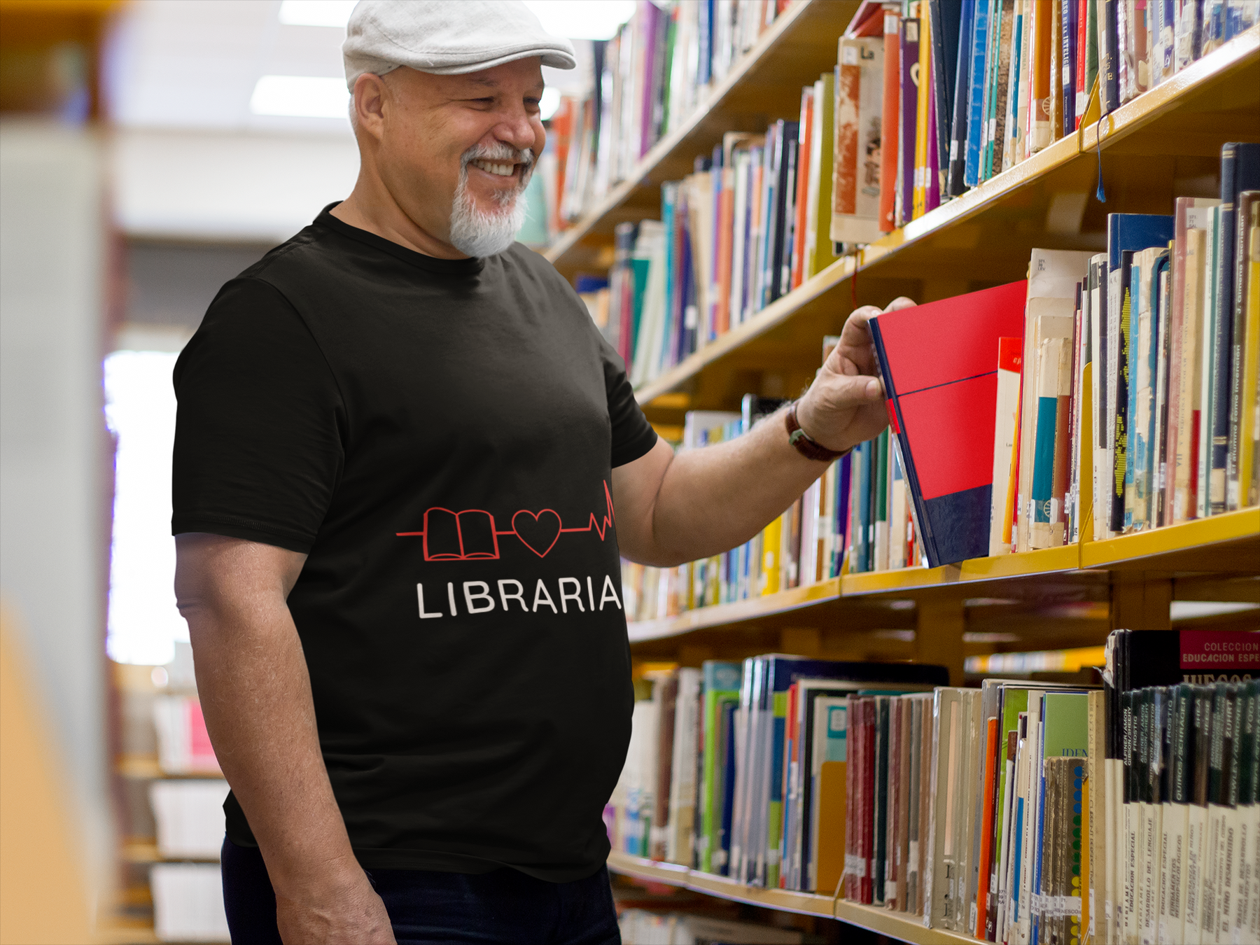 📚 Librarian Heartbeat Book Lover Design DTF Transfer FT373