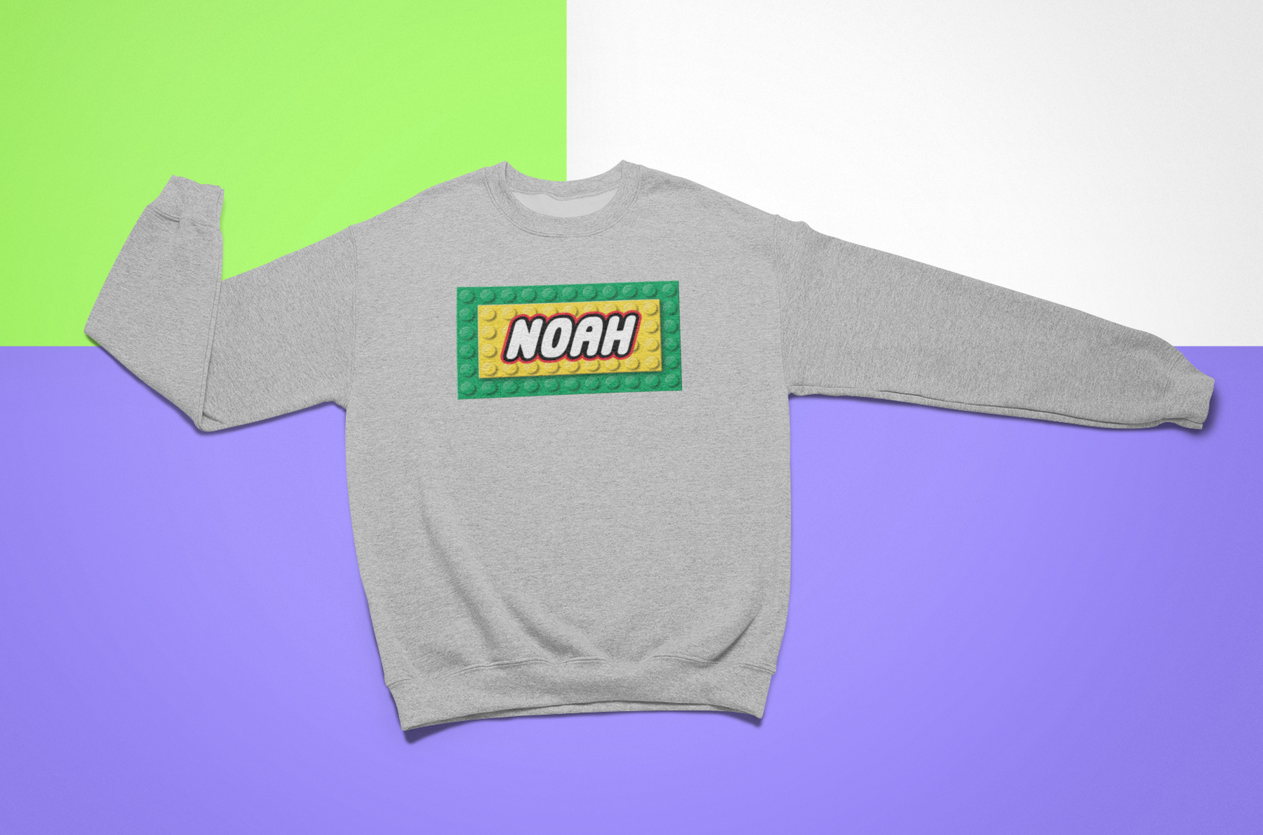 Building Blocks Custom Name Design FT13Green