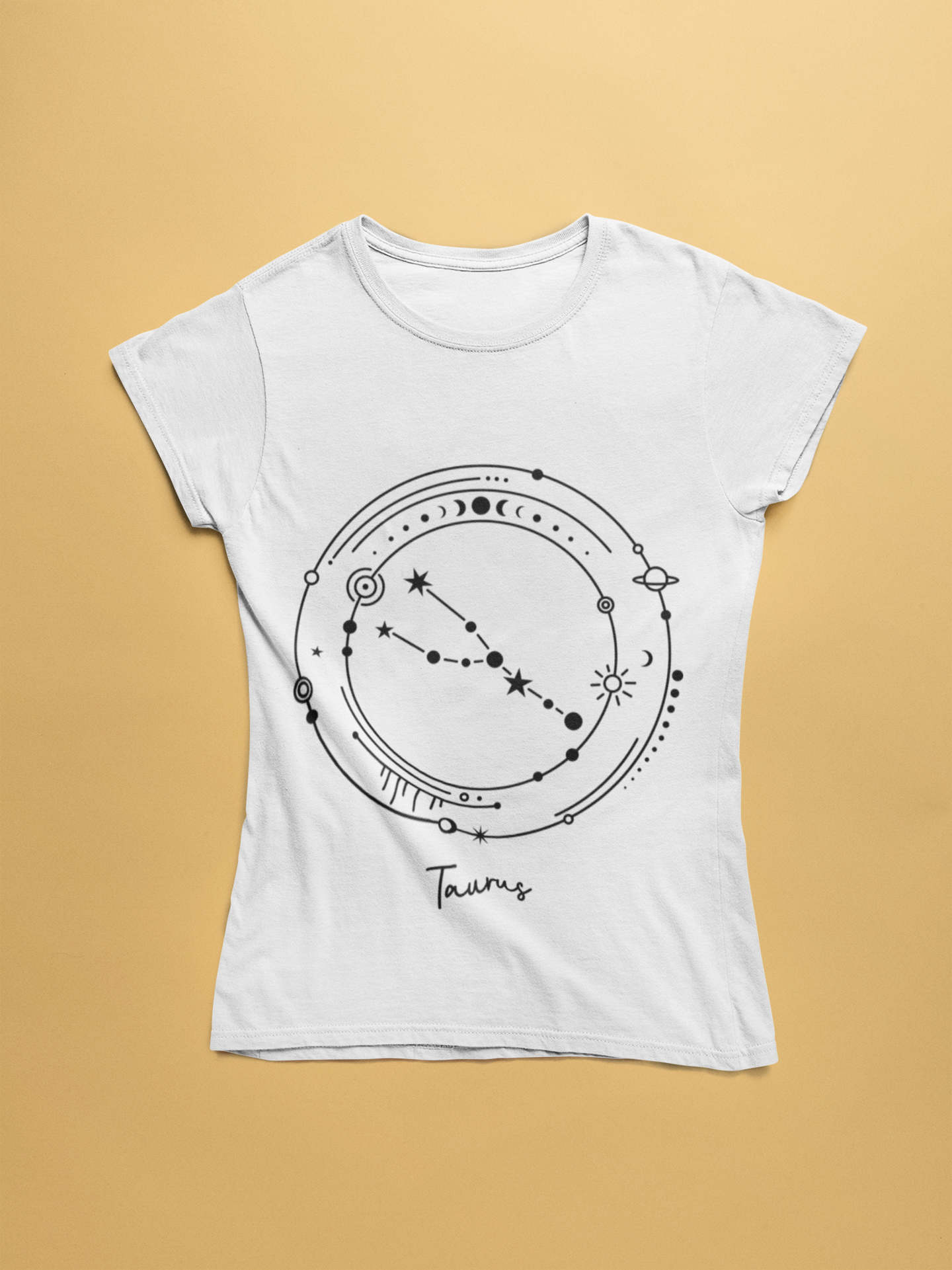 ♉ Taurus – Celestial Symbol | Minimal Astrology DTF Transfer FT785