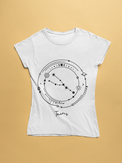 ♉ Taurus – Celestial Symbol | Minimal Astrology DTF Transfer FT785