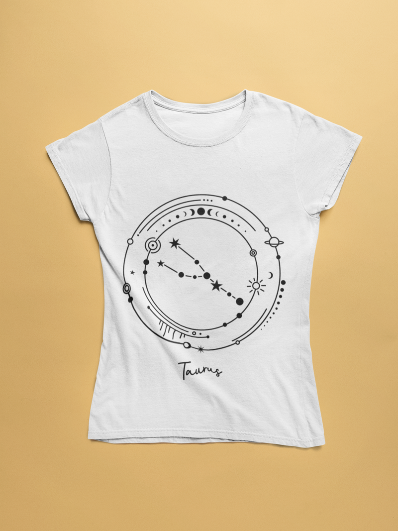 ♉ Taurus – Celestial Symbol | Minimal Astrology DTF Transfer FT785