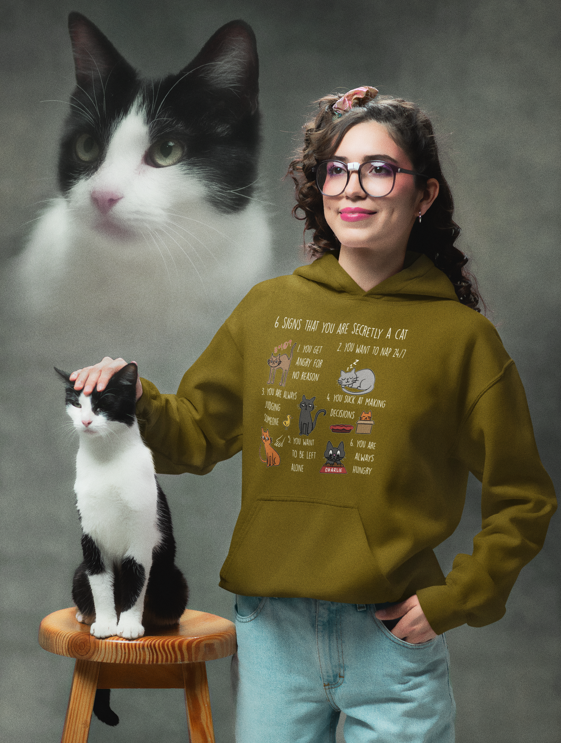 🐾😹 6 Signs That You Are Secretly a Cat Design DTF Transfer FT275