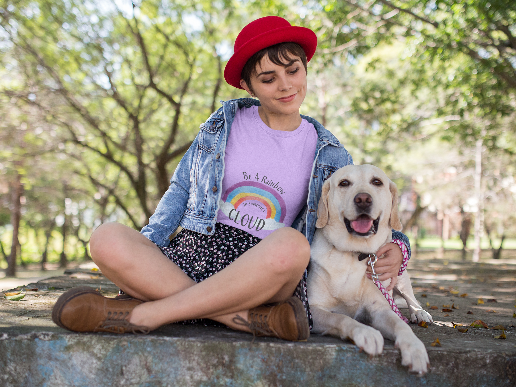 🌈☁️ Be A Rainbow in Someone’s Cloud – Inspirational Black Font DTF Transfer FT614