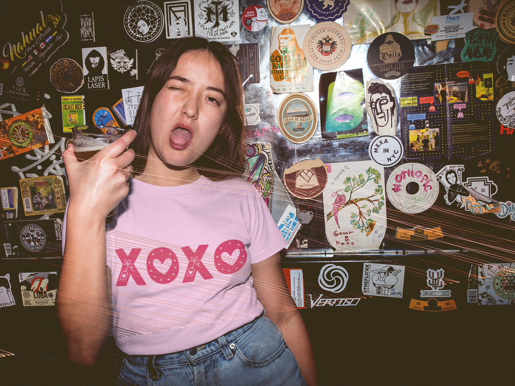 💋 XOXO Valentine Pink Heart Cookie Design DTF Transfer FT387