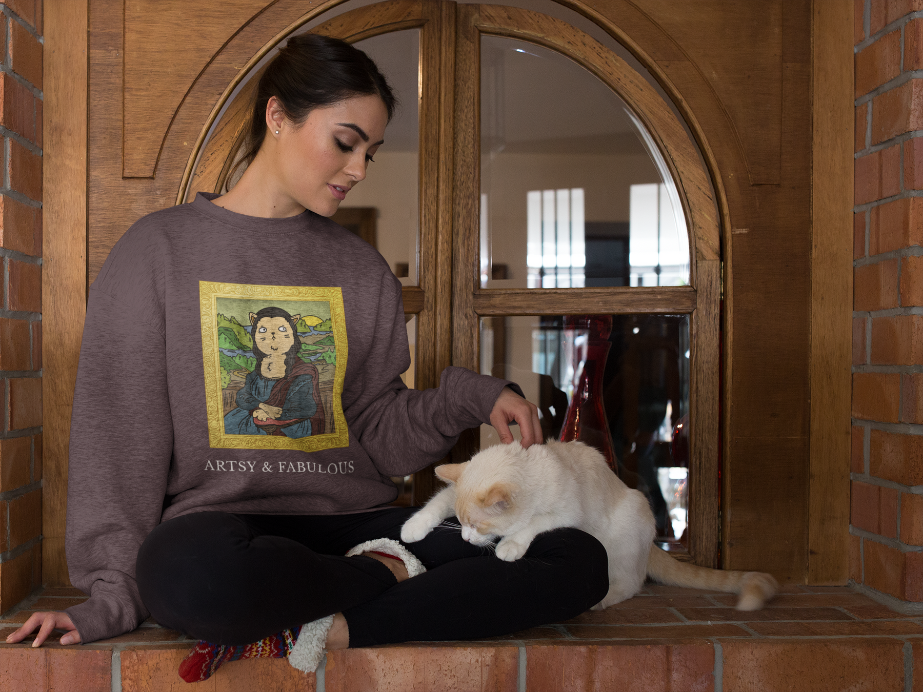 🖼️ The Meow-na Lisa Design DTF Transfer FT431