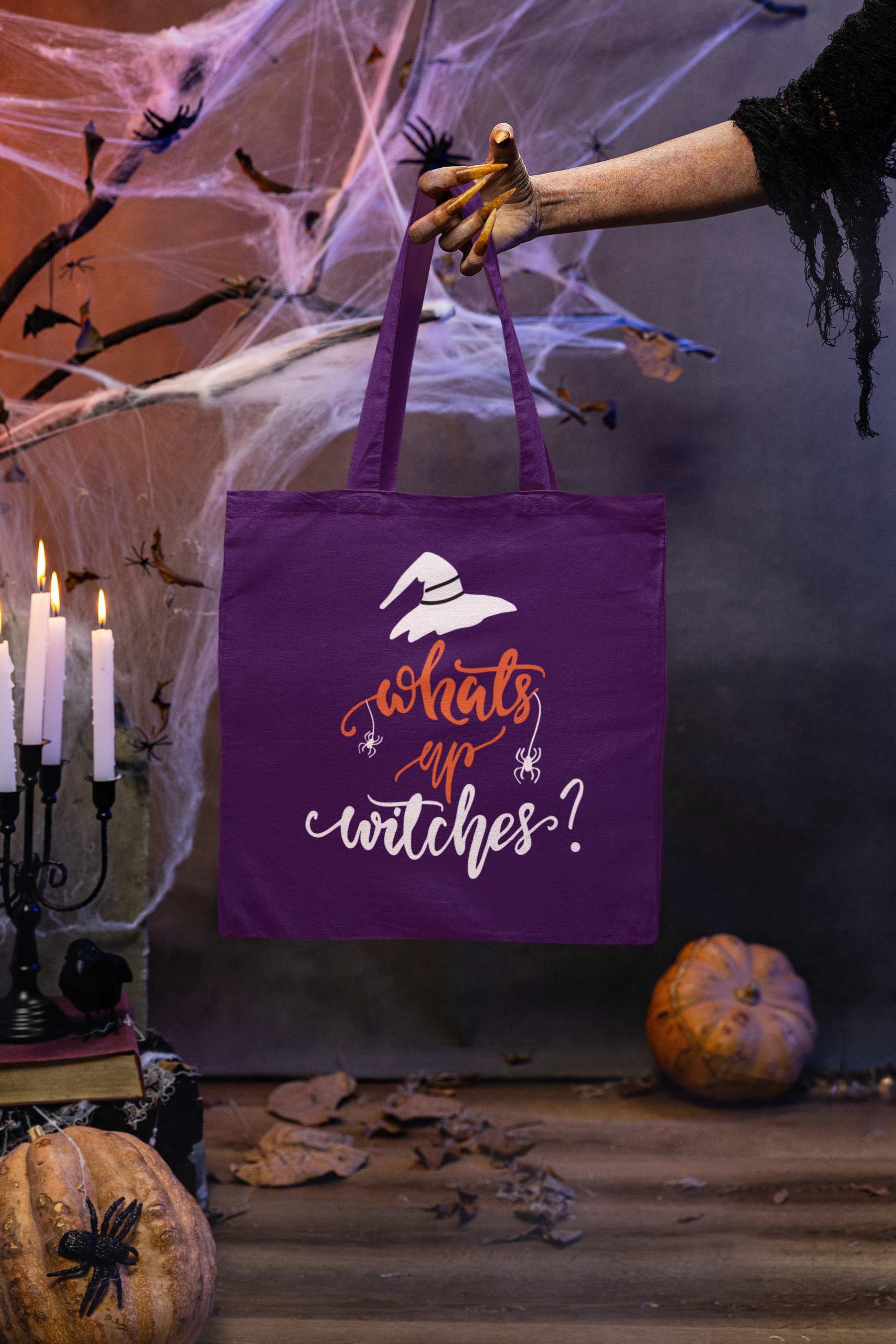 🎃🕷️ What’s Up Witches? – Halloween DTF Transfer FT629