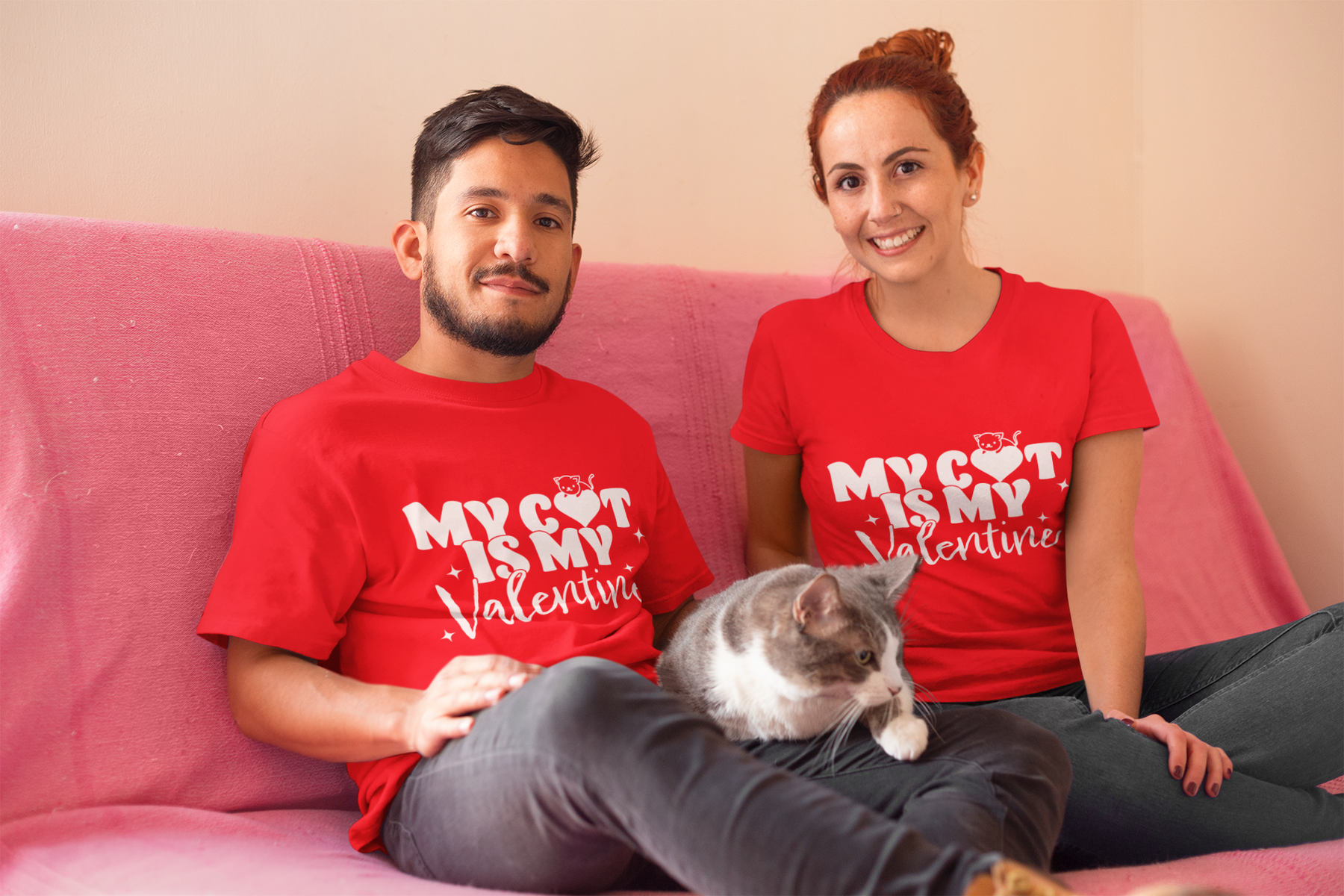 🐾 My Cat Is My Valentine Design DTF Transfer FT383
