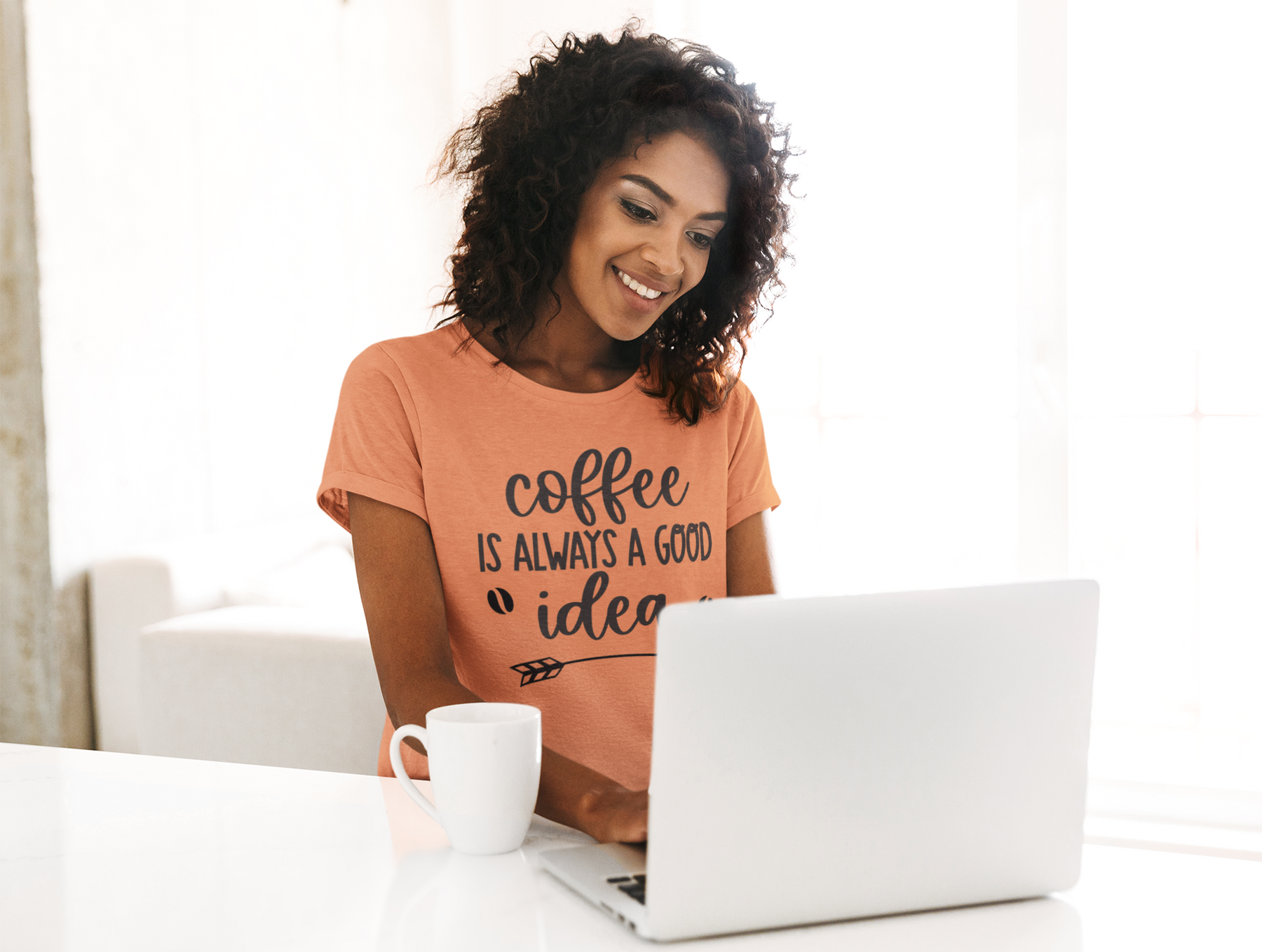 ☕🖤 Coffee Is Always a Good Idea – Minimal Lifestyle Quote | DTF Transfer FT950