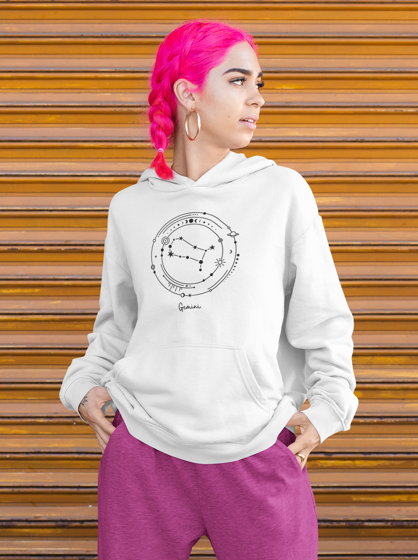 ♊ Gemini – Celestial Symbol | Minimal Astrology DTF Transfer FT792