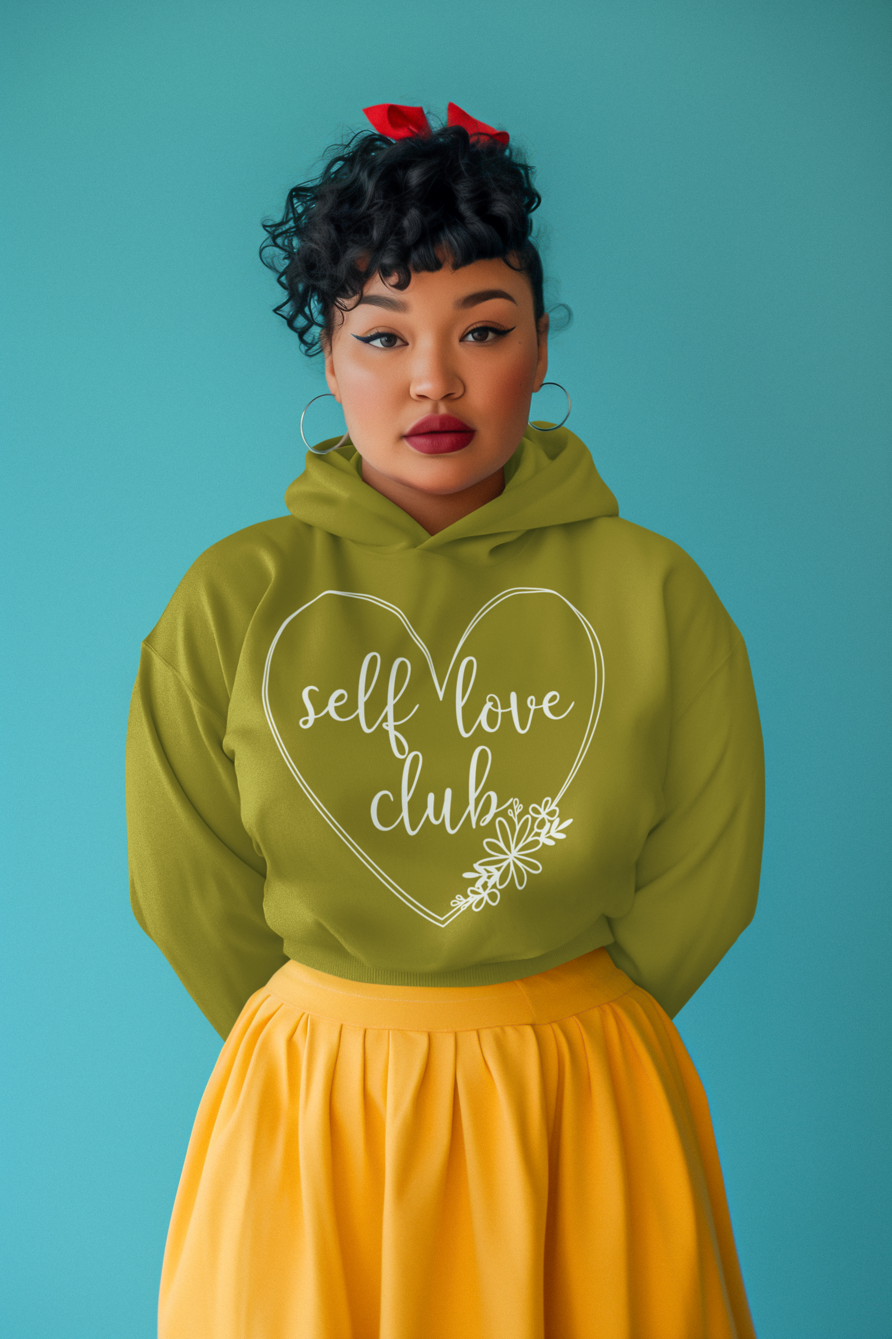 🤍 Self Love Club – Handwritten Heart Line Art DTF Transfer FT807