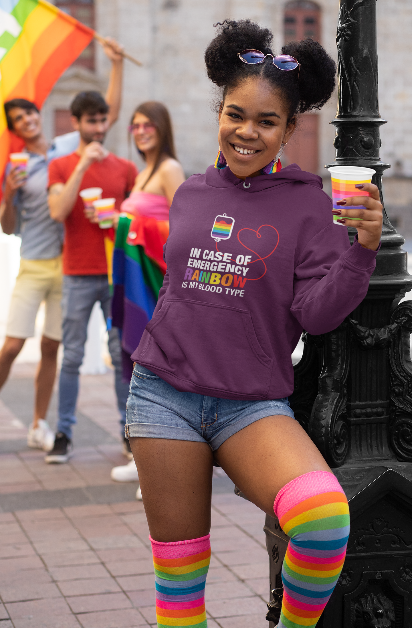 🏳️🌈 In Case of Emergency – Rainbow Is My Blood Type | Pride DTF Transfer FT700