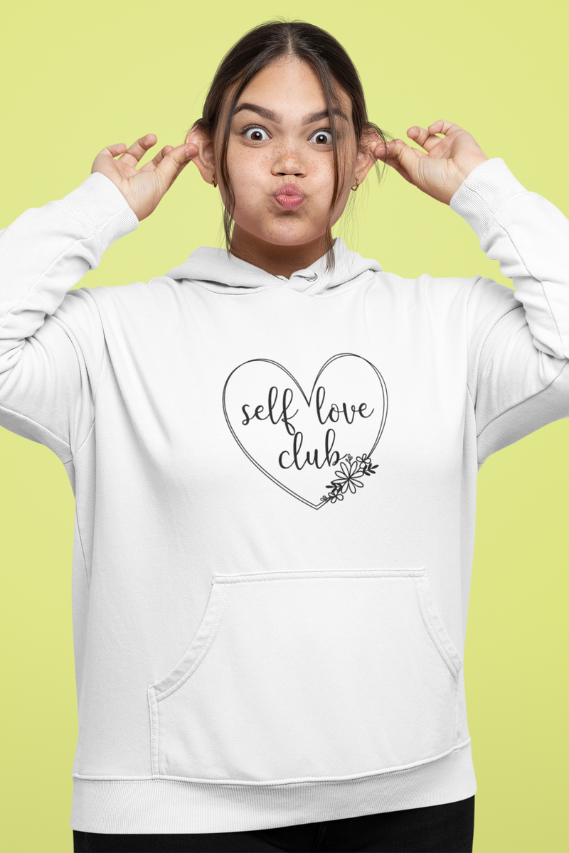 🖤 Self Love Club – Black Edition Handwritten Heart DTF Transfer FT808