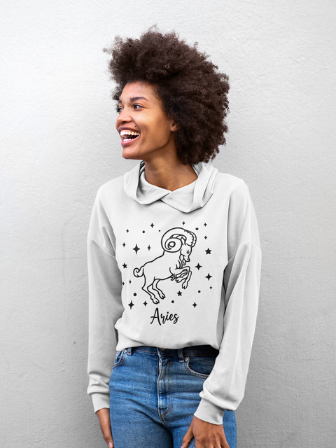 ♈🔥 Aries Zodiac – Unstoppable Fire Black DTF Transfer FT912