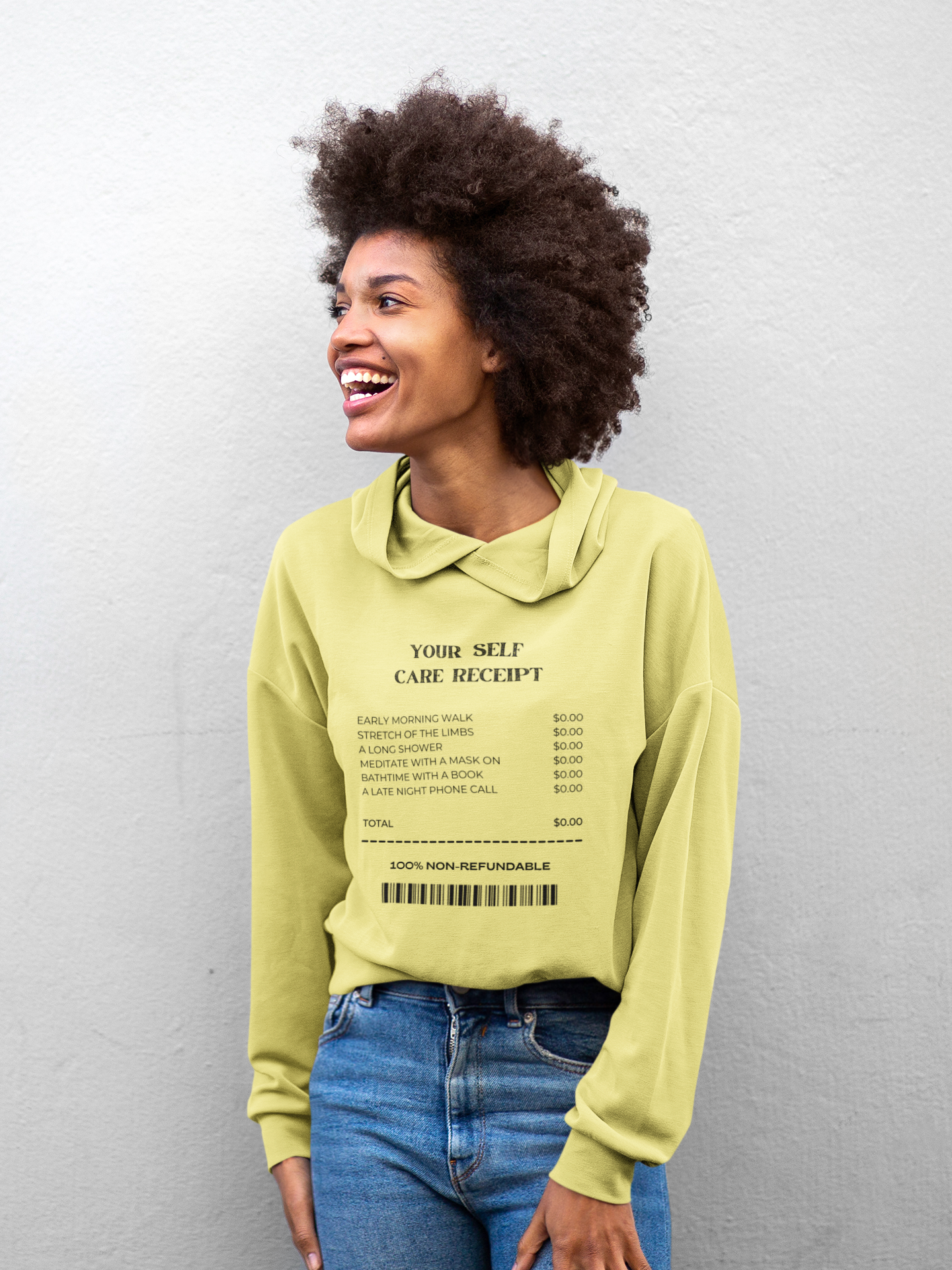 🧾 Your Self Care Receipt DTF Transfer (Black Font) Design DTF Transfer FT391