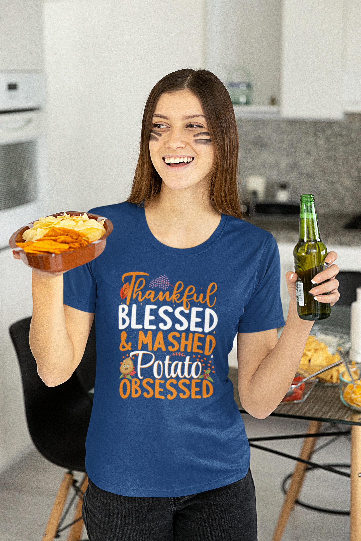 🥔🧡 Thankful, Blessed & Mashed Potato Obsessed Design DTF Transfer FT271