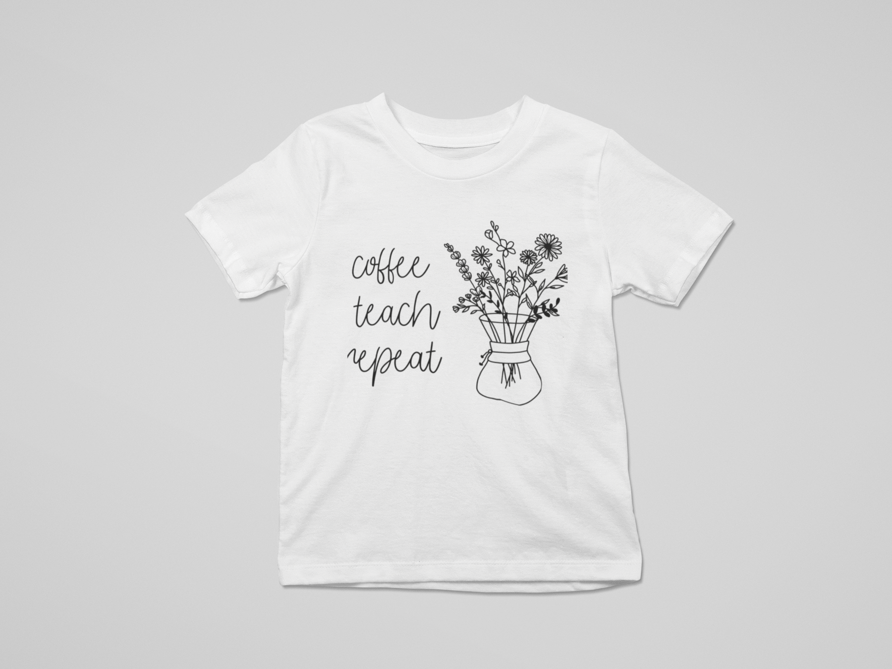 🖤☕ Coffee Teach Repeat - Black Edition | DTF Transfer FT936