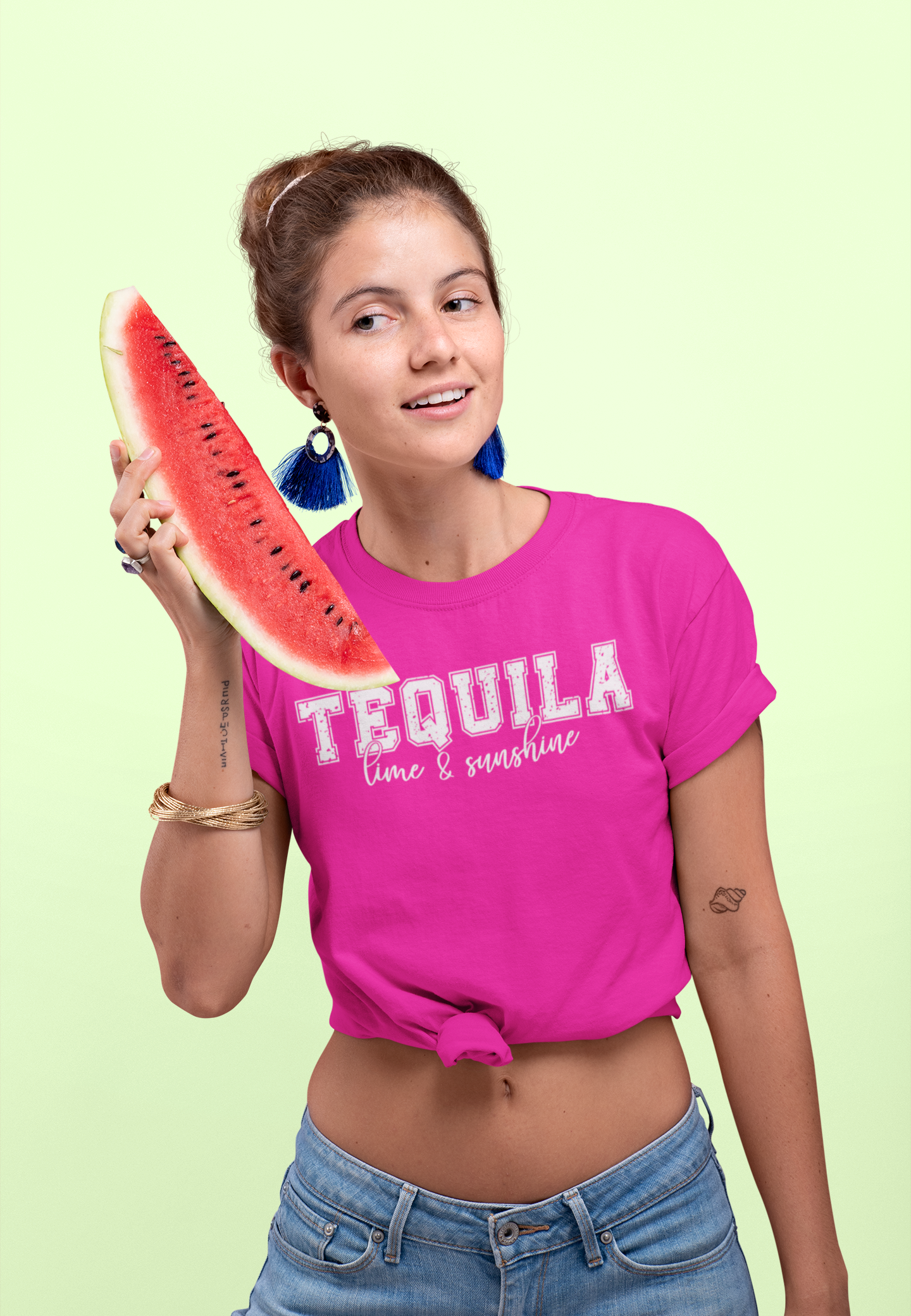 🍋 Tequila Lime Sunshine DTF Transfer FT251